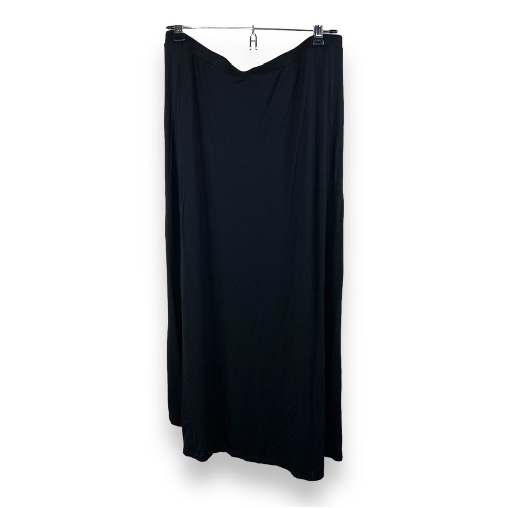 Large Bobeau Black Maxi Skirt Stretch Opaque  Goth Classic Fall